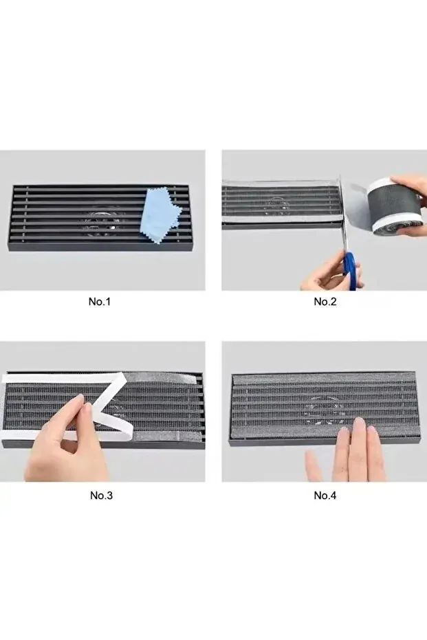 BEYZANA 4 Metre 12 Cm Çok Amaçlı Süzgeç Bant Gider Süzgeci ve Sineklik Yaması Tamir Kiti - görsel 8