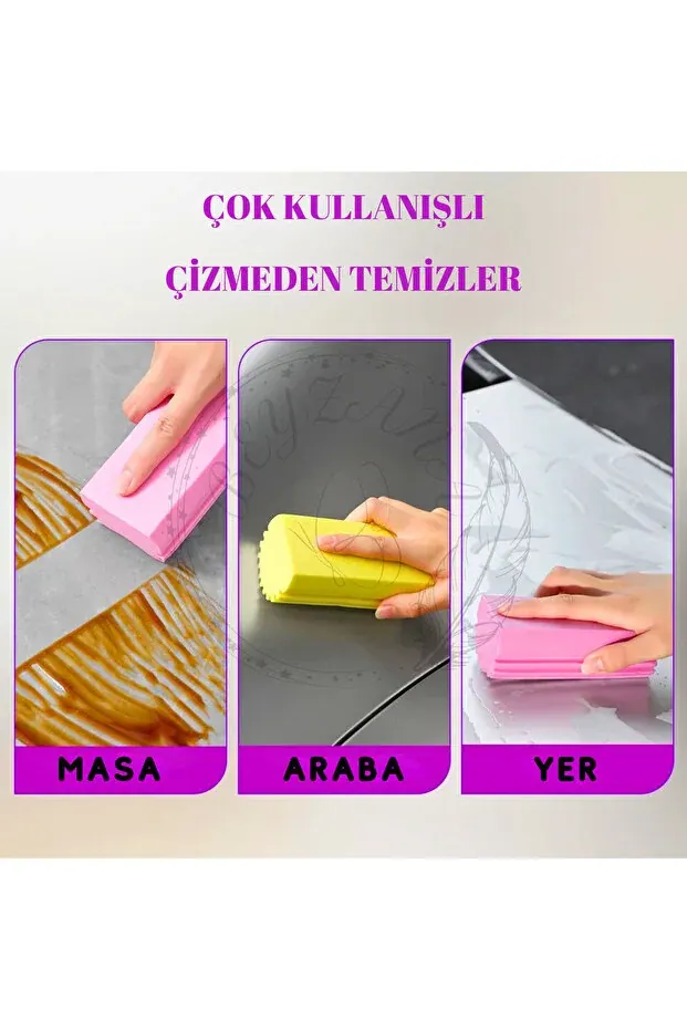 BEYZANA Nemli Silgi Sünger - Çok Amaçlı Temizlik Toz Süngeri - görsel 3