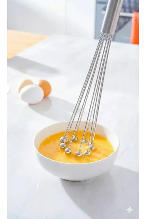 BEYZANA Top Uçlu Çelik Çırpıcı - 30 cm - görsel 3