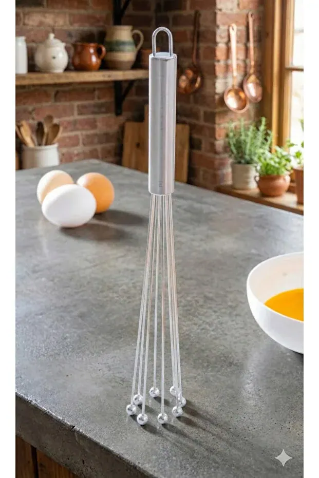 BEYZANA Top Uçlu Çelik Çırpıcı - 30 cm - görsel 4