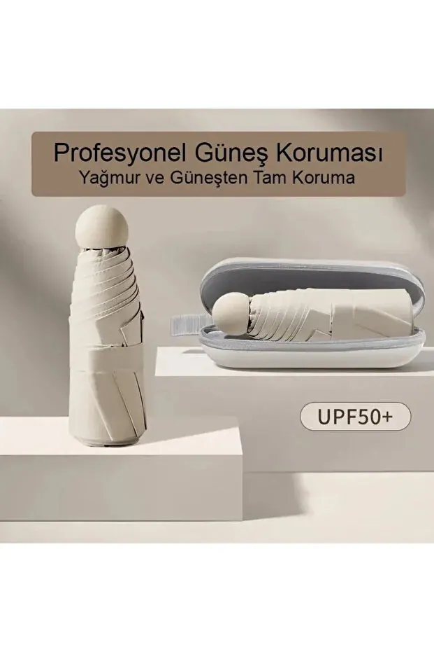 BEYZANA Özel Kılıflı Siyah Şemsiye (KAPSÜL ŞEMSİYE) - görsel 3