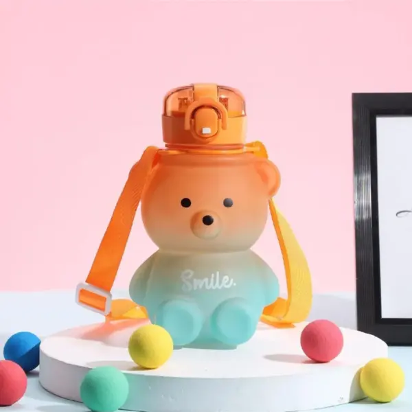 Smile Ayıcık Model Su Matarası Su Şişesi Suluk 800 0ml Bpa Içermez Suluk