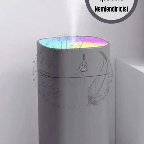 Kare H2o Humidifier 400 ml Ulrasonik Hava - Oda- Araç Nemlendirici Buhar Makinesi Aroma Difüzörü