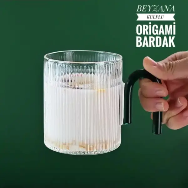 Borosilikat Isıya Dayanıklı Kulplu Tarz Bardak