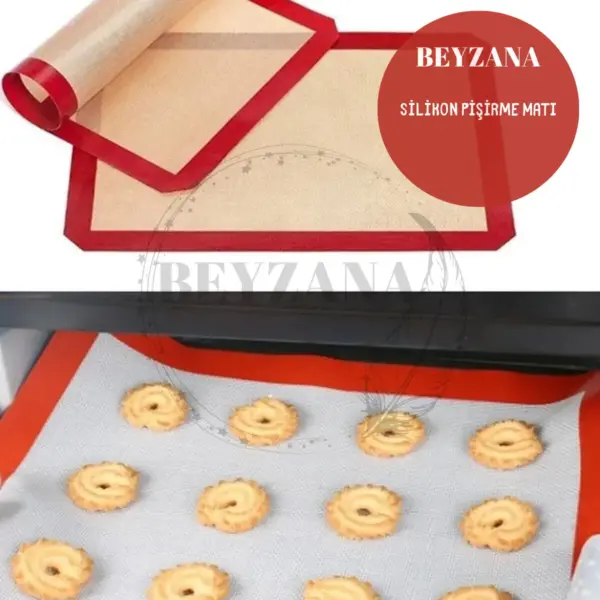 BEYZANA 30x40 Fırınlanabilir Yıkanabilir Kendinden Yağlı Silikon Pişirme Ve Hamur Açma Matı Silpatı