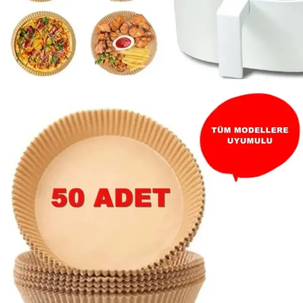 Airfryer Hava Fritözü Philips Xiaomi Uyumlu Fritöz Pişirme Kağıdı 50 Adet 16cm Yuvarlak