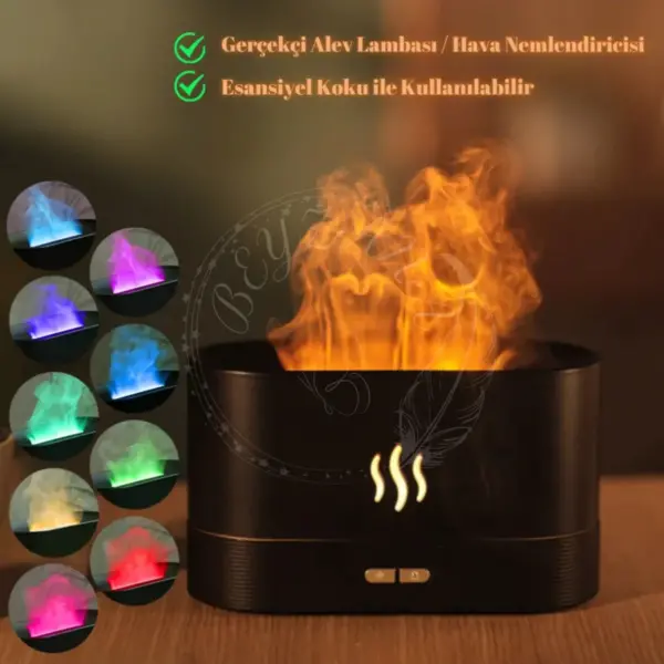 Aroma YAYICI hava nemlendirici ultrasonik serin sis makinesi sisleme Led uçucu yağ alev lambası